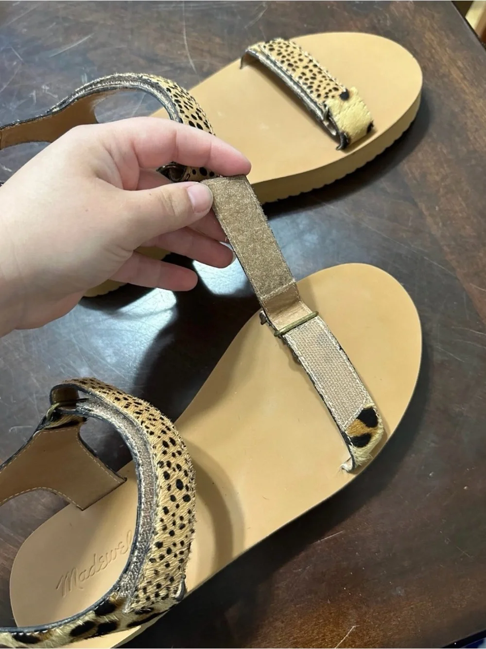 Madewell “The Maggie” Leopard Spot Sandals size 9